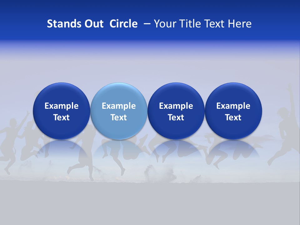 Hands Silhouette Jump PowerPoint Template