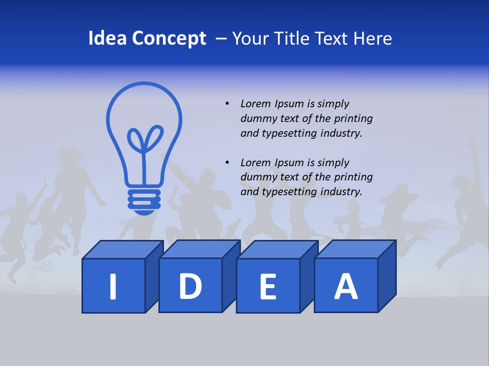 Hands Silhouette Jump PowerPoint Template