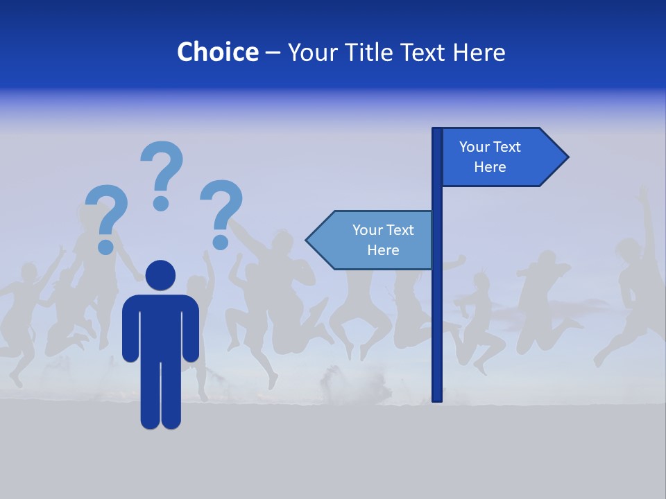 Hands Silhouette Jump PowerPoint Template