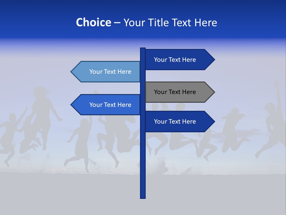Hands Silhouette Jump PowerPoint Template