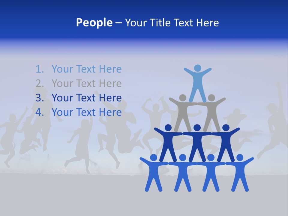 Hands Silhouette Jump PowerPoint Template