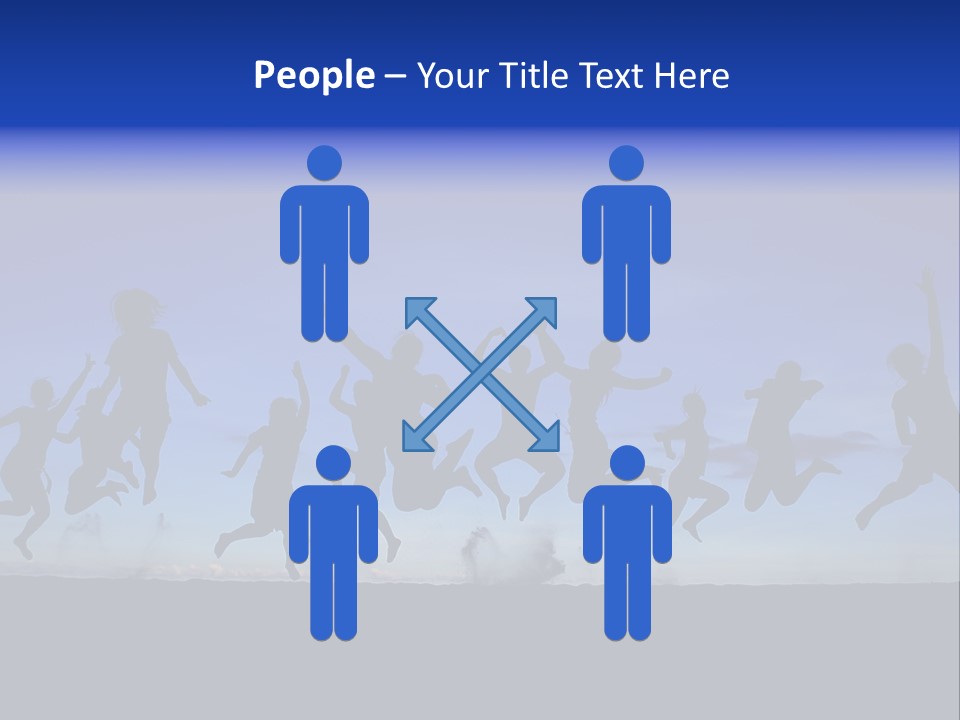 Hands Silhouette Jump PowerPoint Template