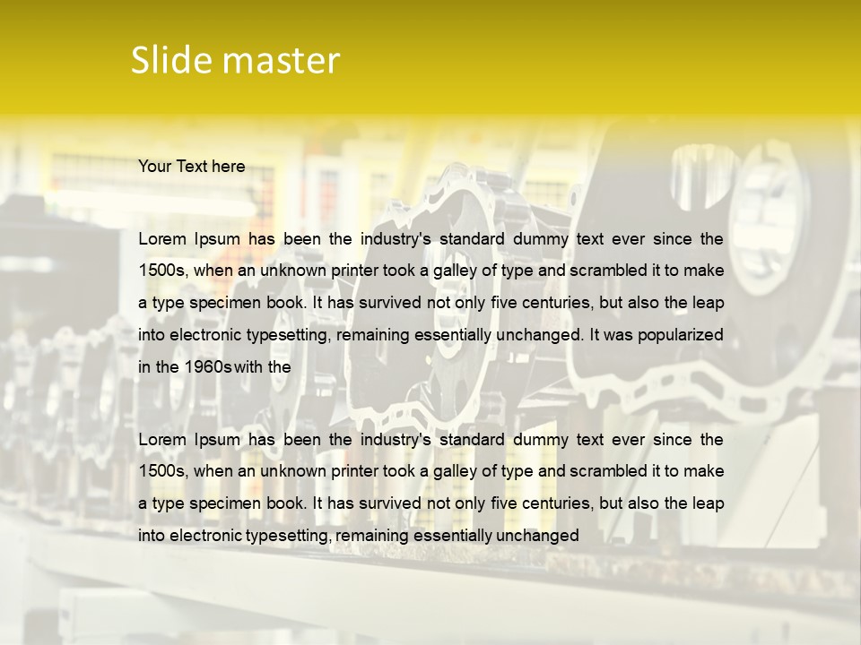 Production Conveyor Vehicle PowerPoint Template