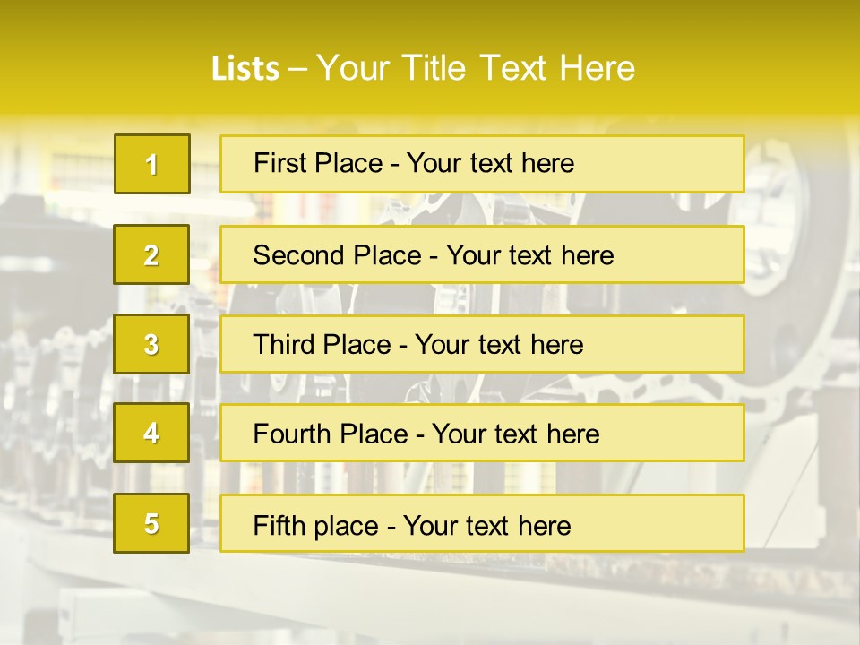 Production Conveyor Vehicle PowerPoint Template