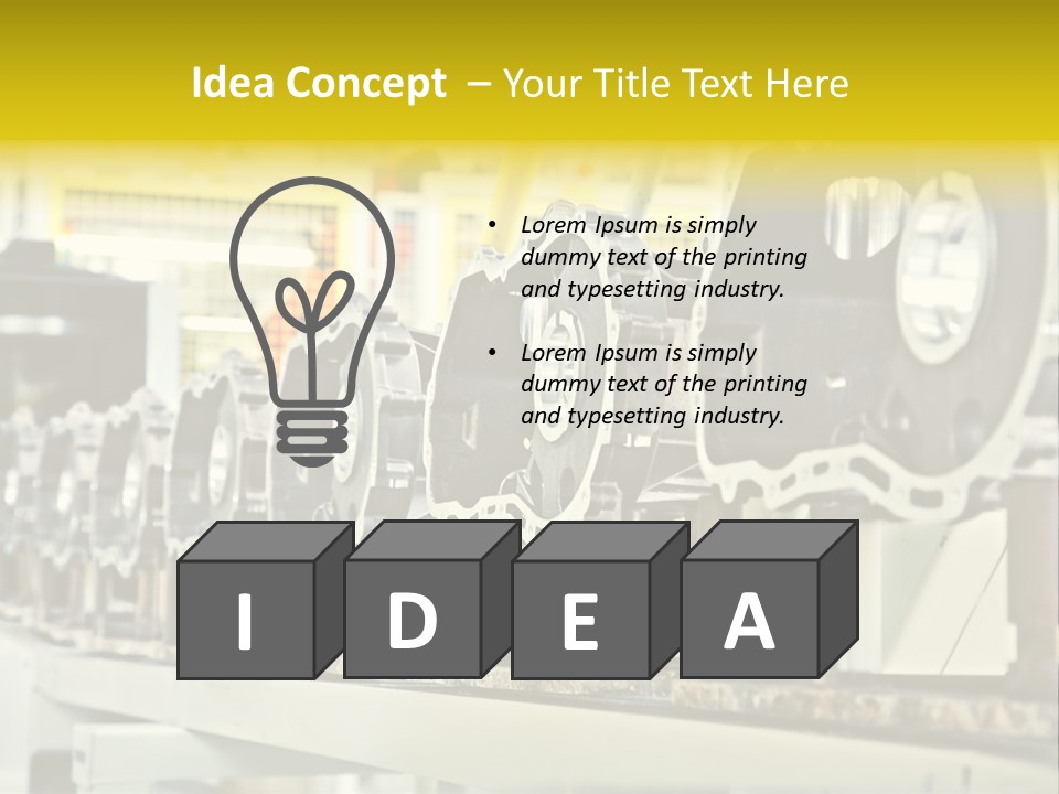 Production Conveyor Vehicle PowerPoint Template