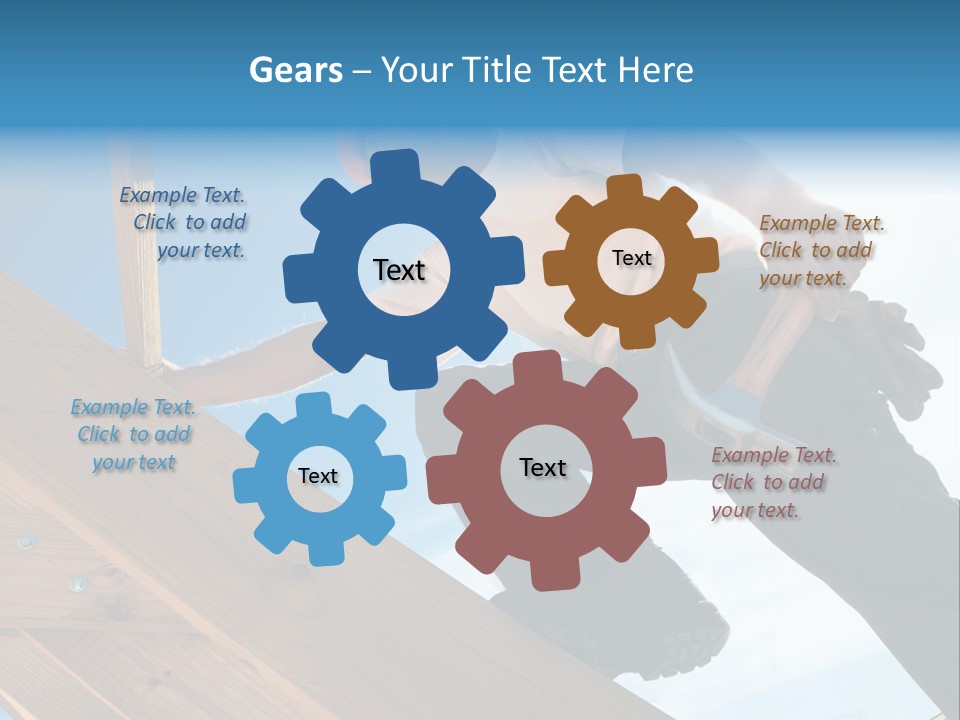 Residential Structure Working Flare PowerPoint Template