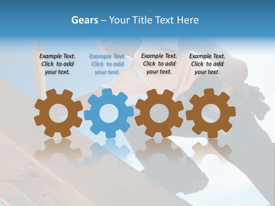 Residential Structure Working Flare PowerPoint Template