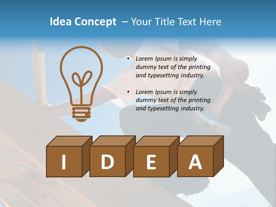 Residential Structure Working Flare PowerPoint Template