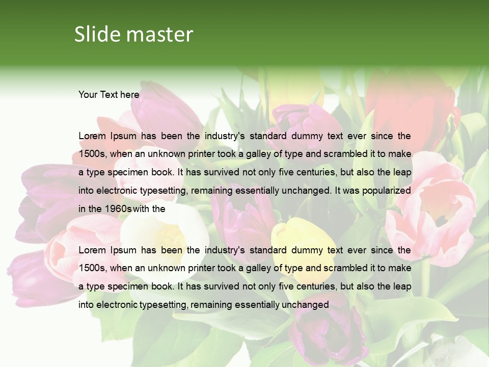 Foliage Plant Bouquet PowerPoint Template