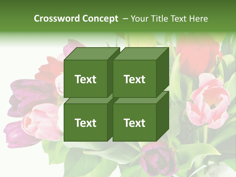 Foliage Plant Bouquet PowerPoint Template