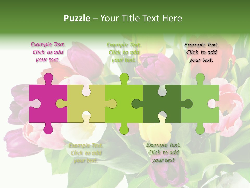 Foliage Plant Bouquet PowerPoint Template