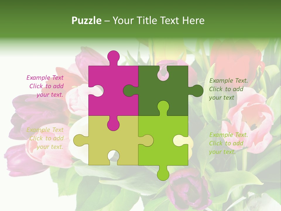 Foliage Plant Bouquet PowerPoint Template