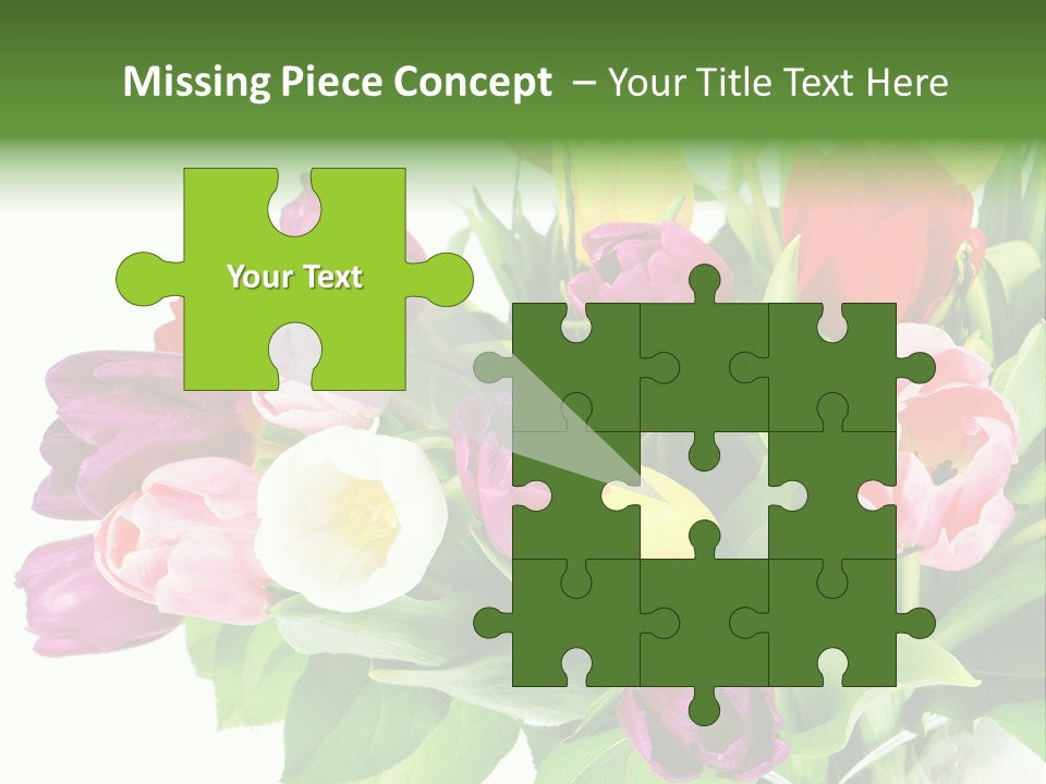 Foliage Plant Bouquet PowerPoint Template