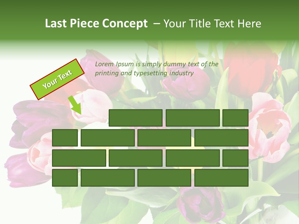 Foliage Plant Bouquet PowerPoint Template