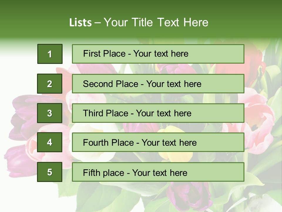 Foliage Plant Bouquet PowerPoint Template
