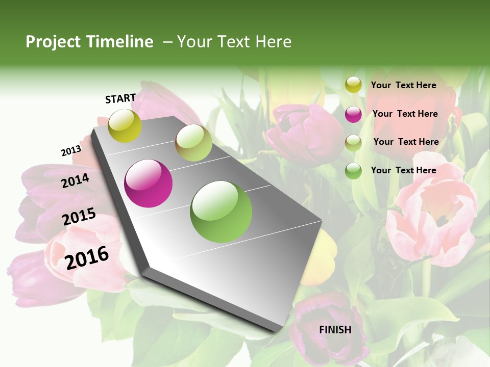 Foliage Plant Bouquet PowerPoint Template