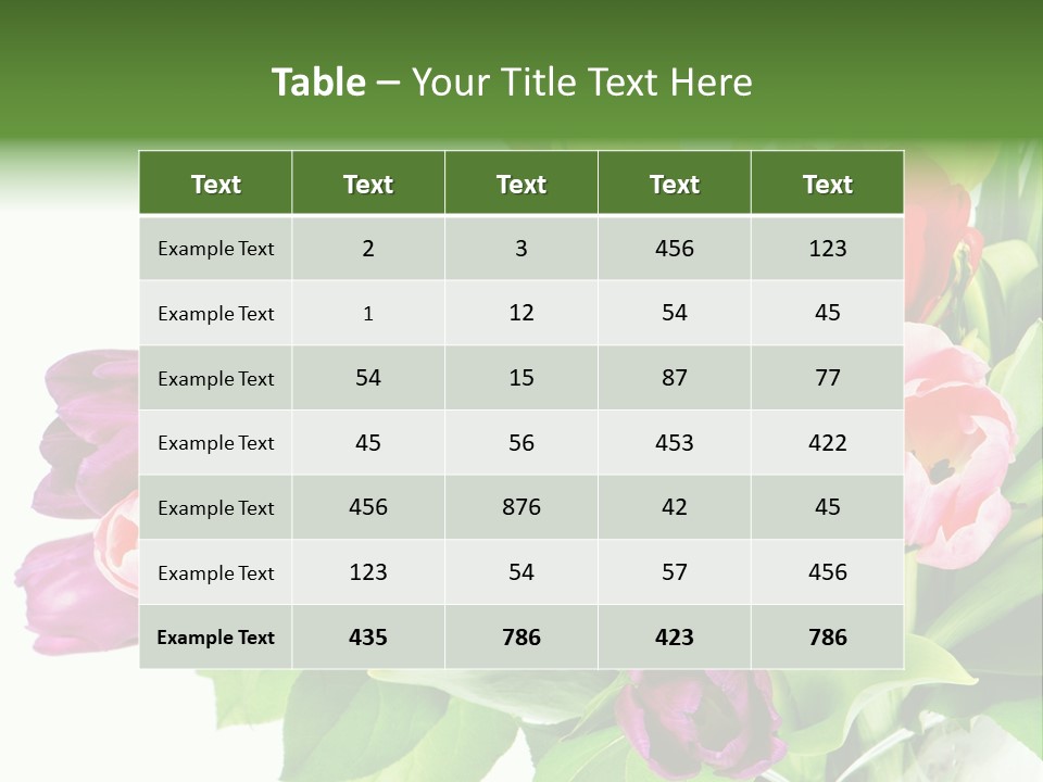 Foliage Plant Bouquet PowerPoint Template