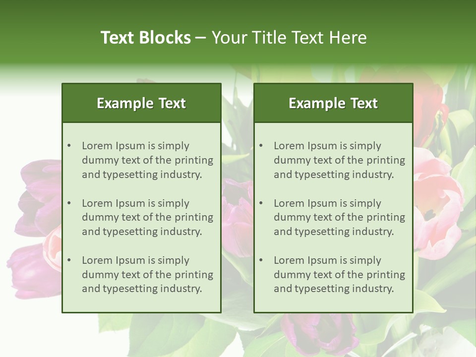 Foliage Plant Bouquet PowerPoint Template