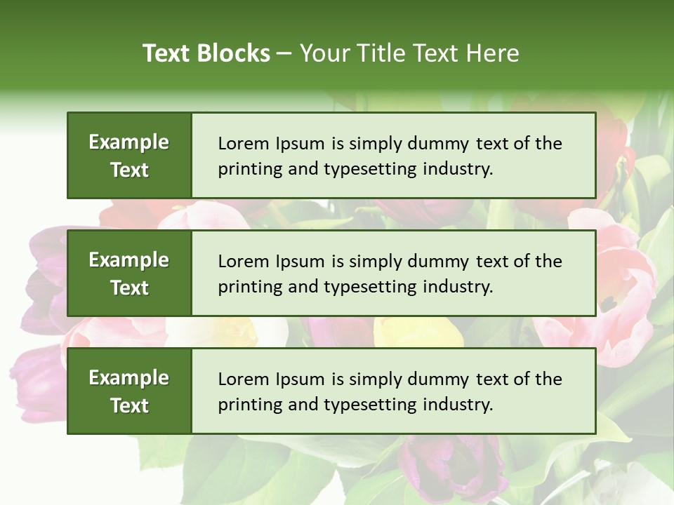 Foliage Plant Bouquet PowerPoint Template