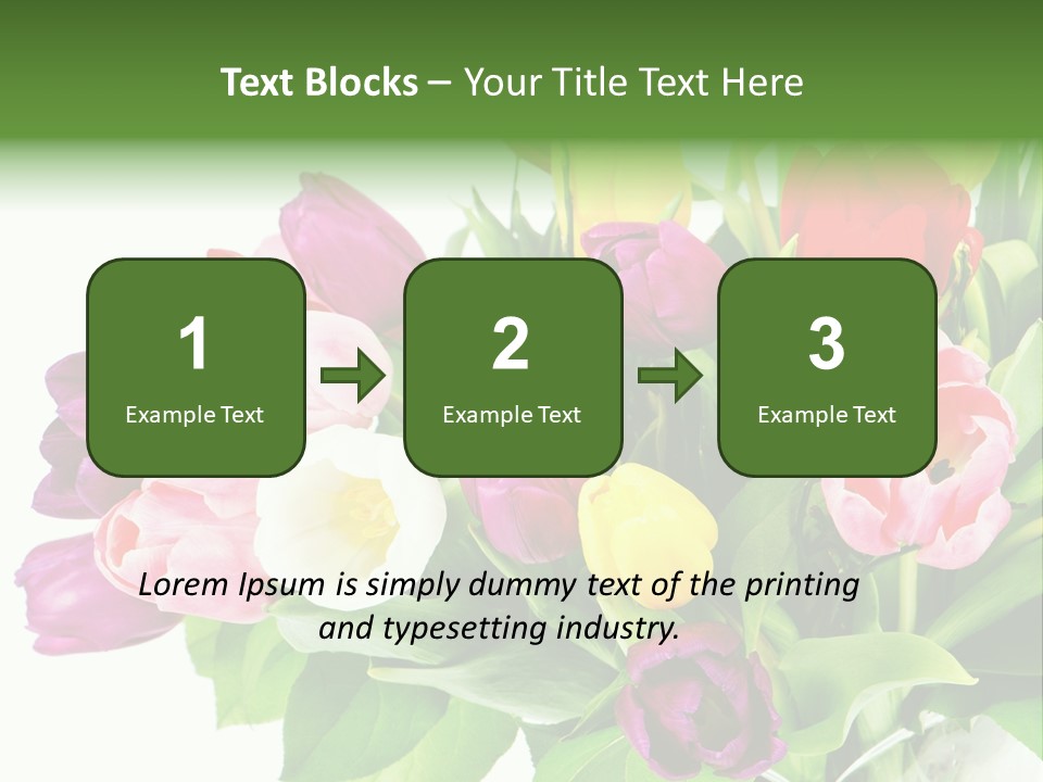 Foliage Plant Bouquet PowerPoint Template
