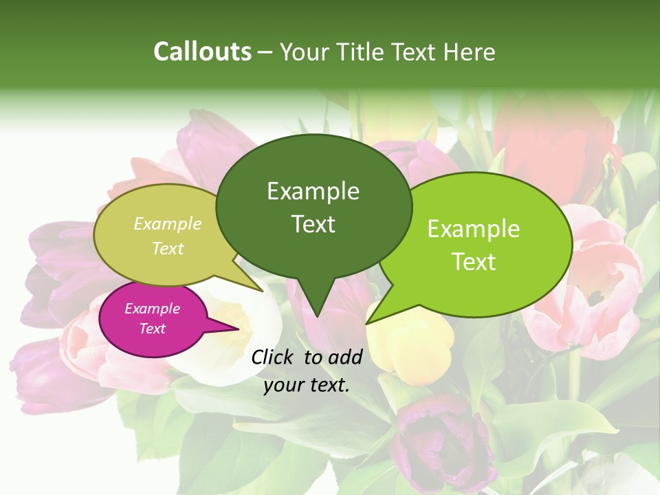 Foliage Plant Bouquet PowerPoint Template