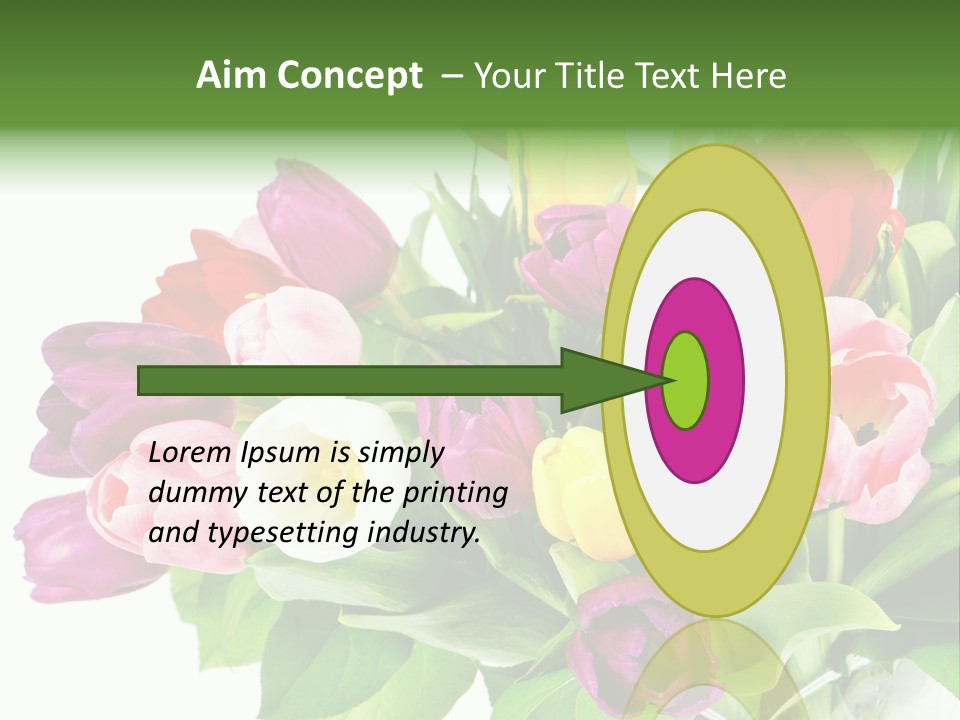 Foliage Plant Bouquet PowerPoint Template