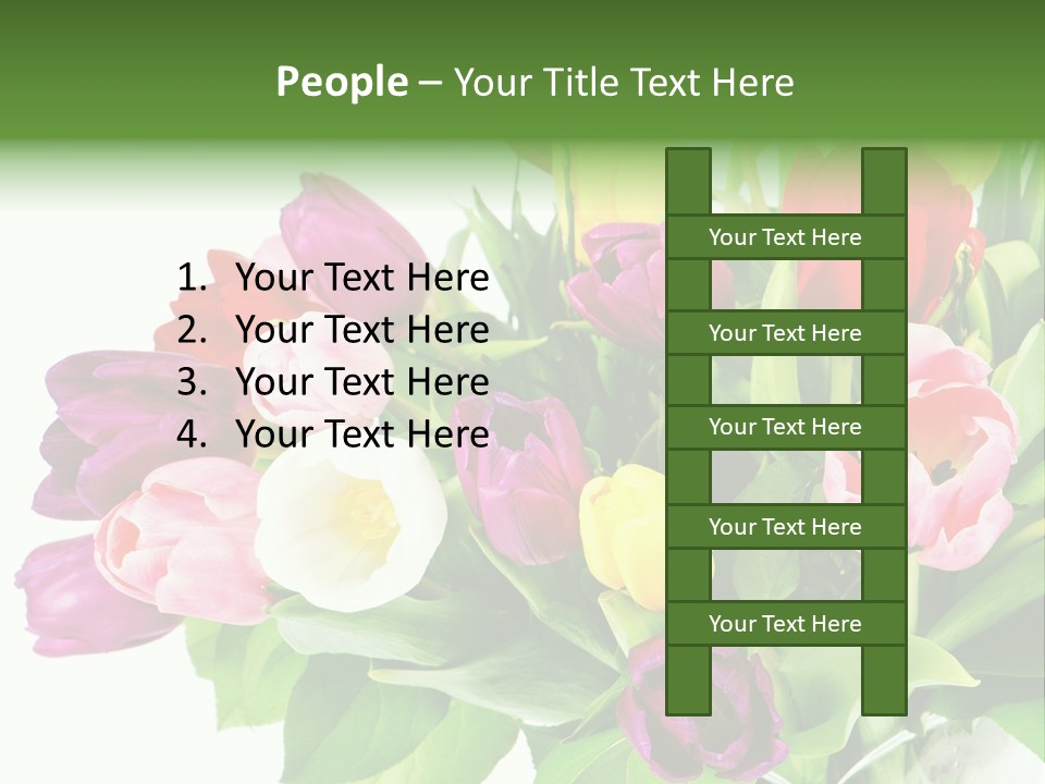 Foliage Plant Bouquet PowerPoint Template