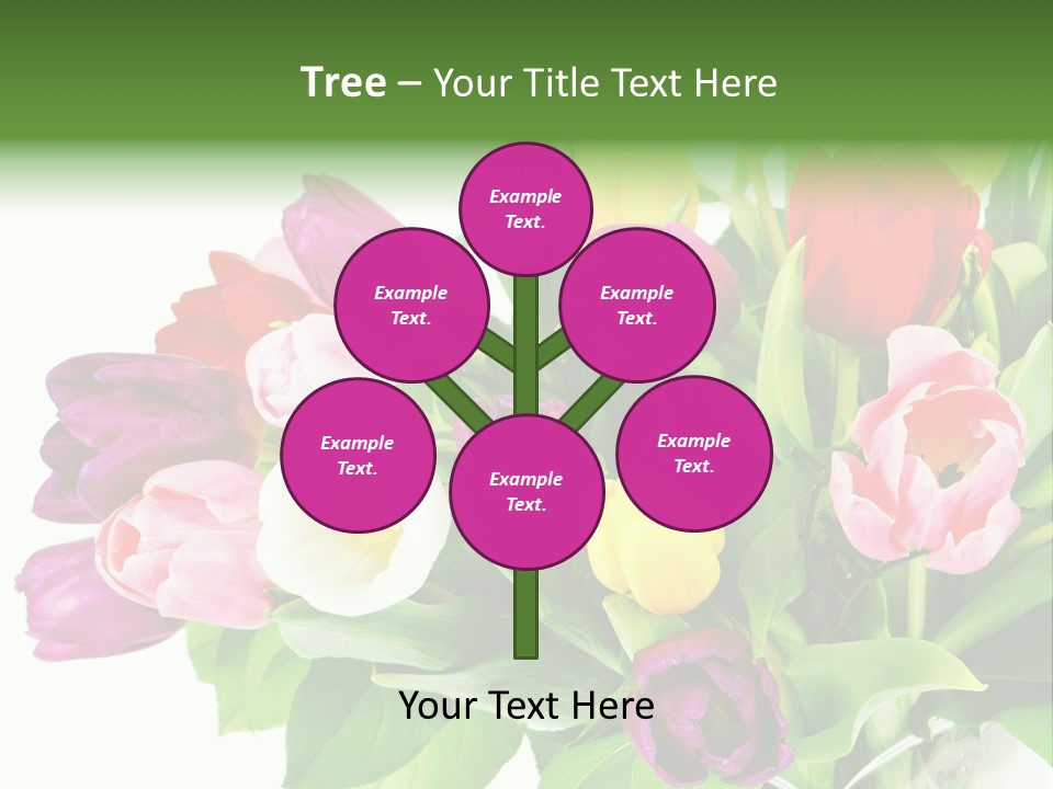 Foliage Plant Bouquet PowerPoint Template