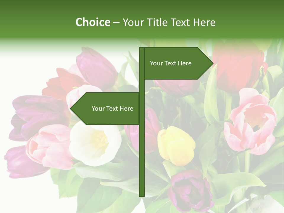 Foliage Plant Bouquet PowerPoint Template