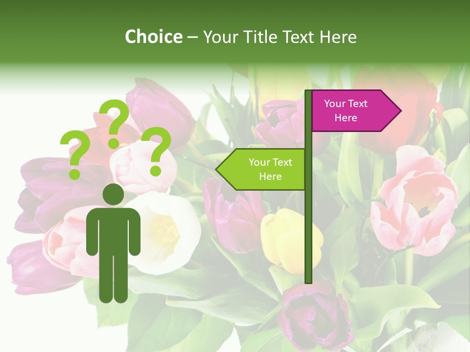 Foliage Plant Bouquet PowerPoint Template
