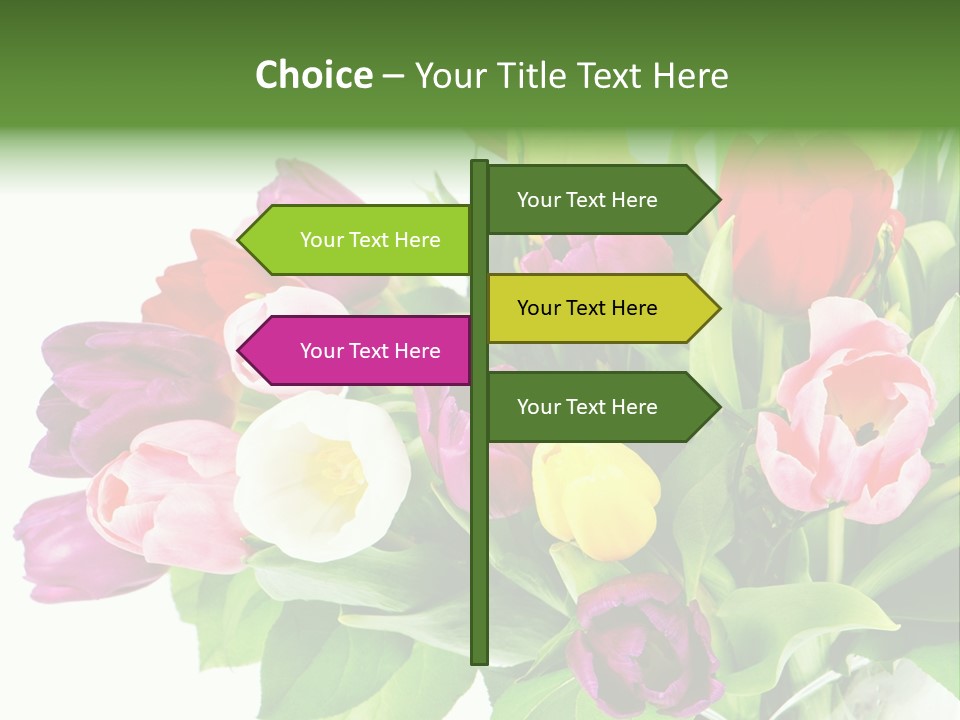 Foliage Plant Bouquet PowerPoint Template