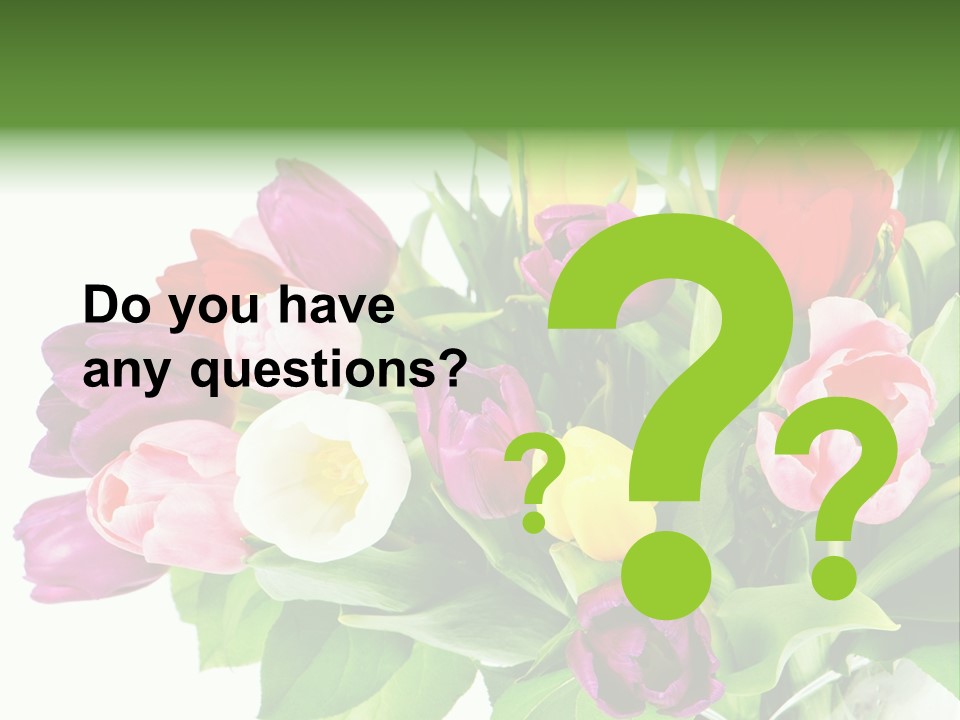 Foliage Plant Bouquet PowerPoint Template