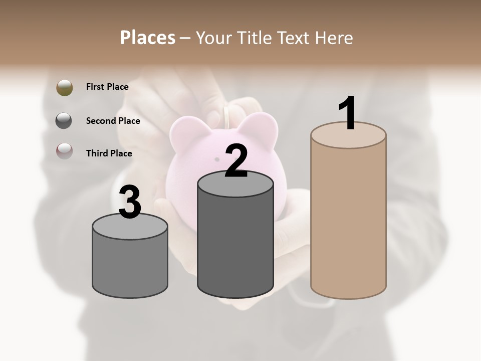 Fingers Put Coin PowerPoint Template