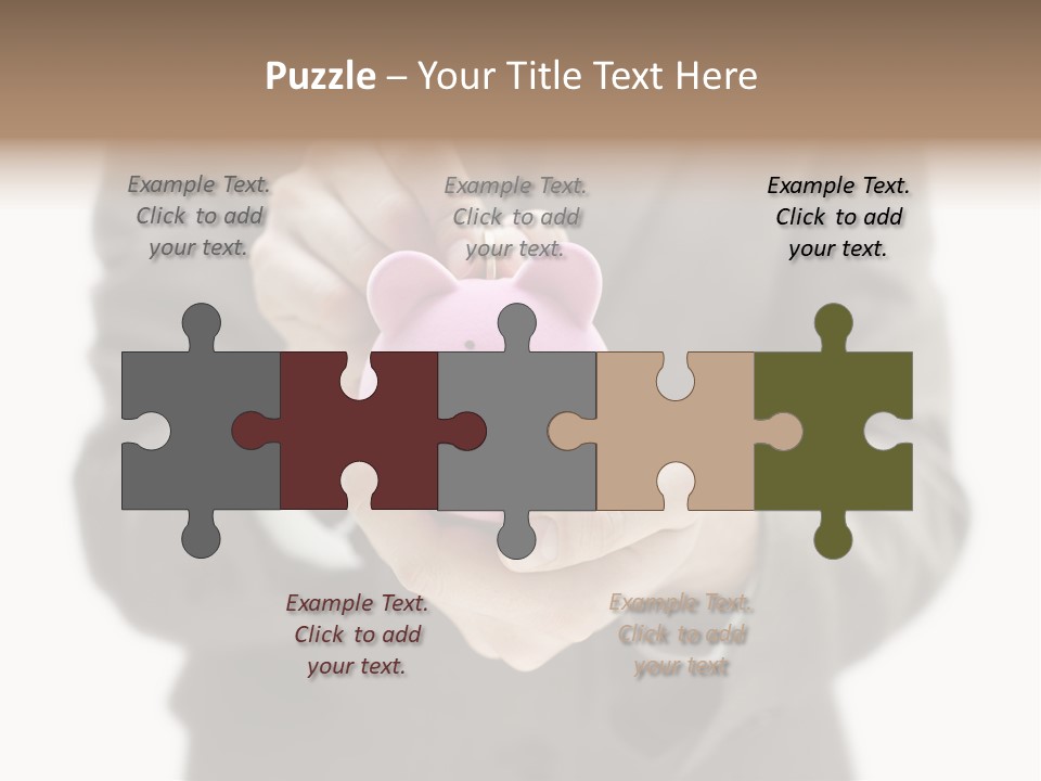 Fingers Put Coin PowerPoint Template