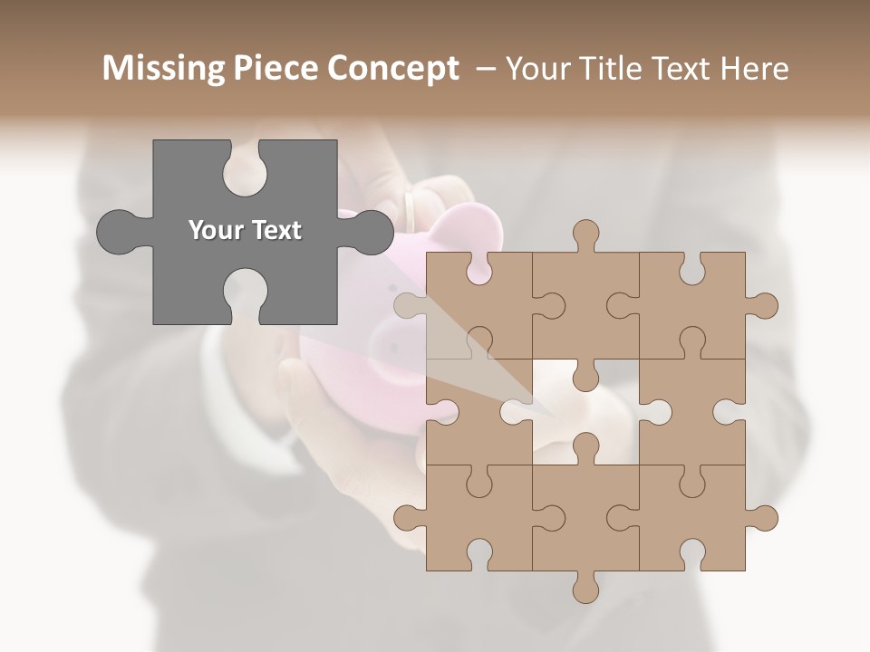 Fingers Put Coin PowerPoint Template