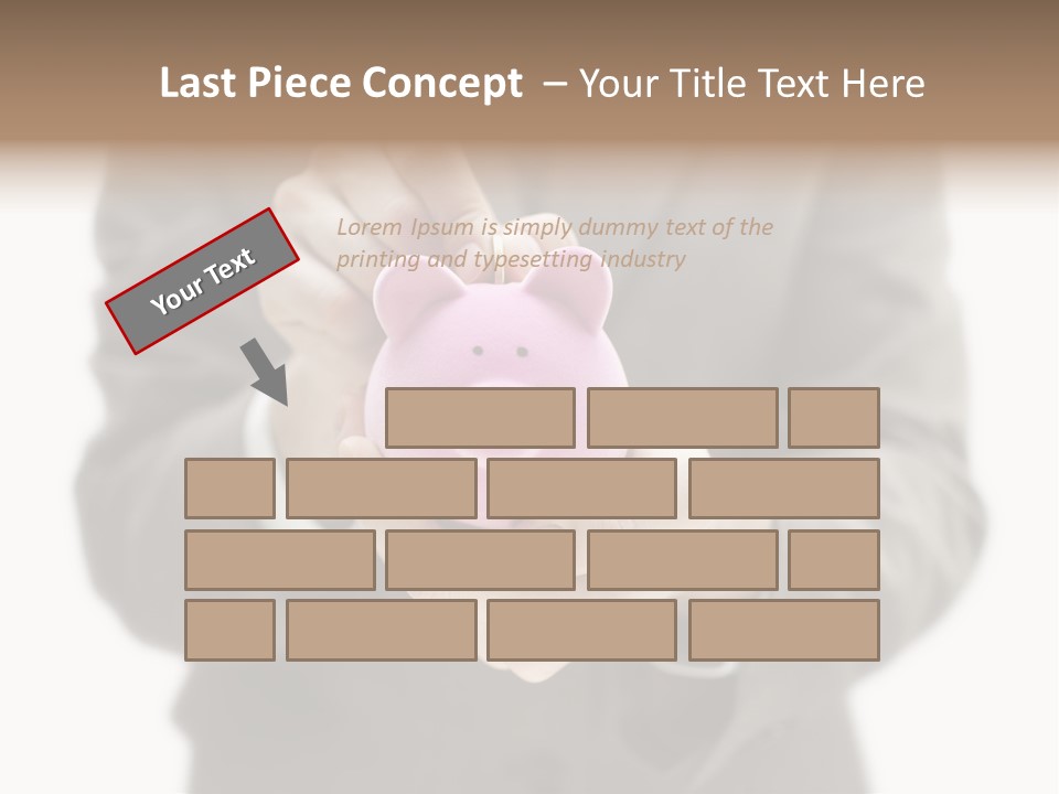 Fingers Put Coin PowerPoint Template