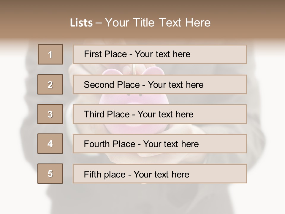 Fingers Put Coin PowerPoint Template