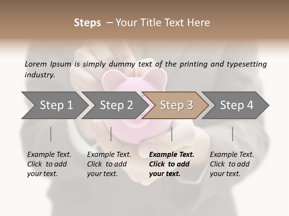 Fingers Put Coin PowerPoint Template