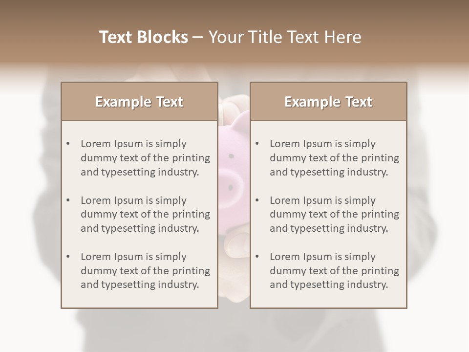 Fingers Put Coin PowerPoint Template