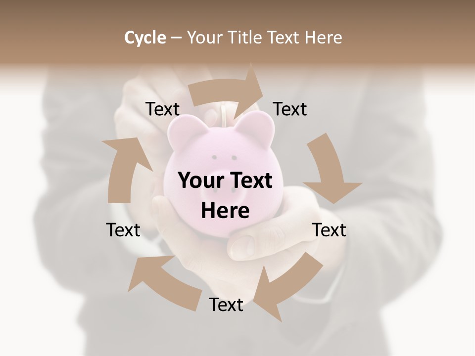 Fingers Put Coin PowerPoint Template