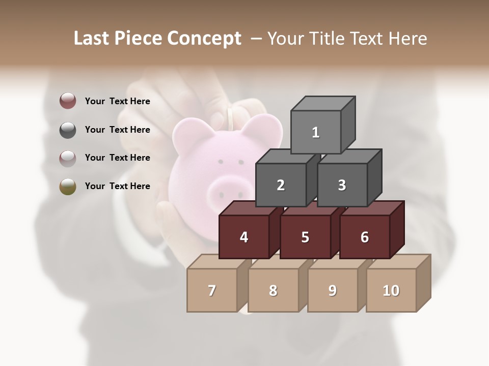 Fingers Put Coin PowerPoint Template