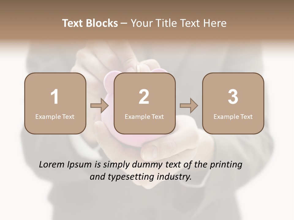 Fingers Put Coin PowerPoint Template