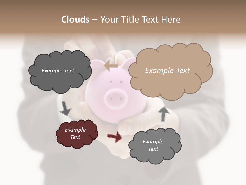 Fingers Put Coin PowerPoint Template