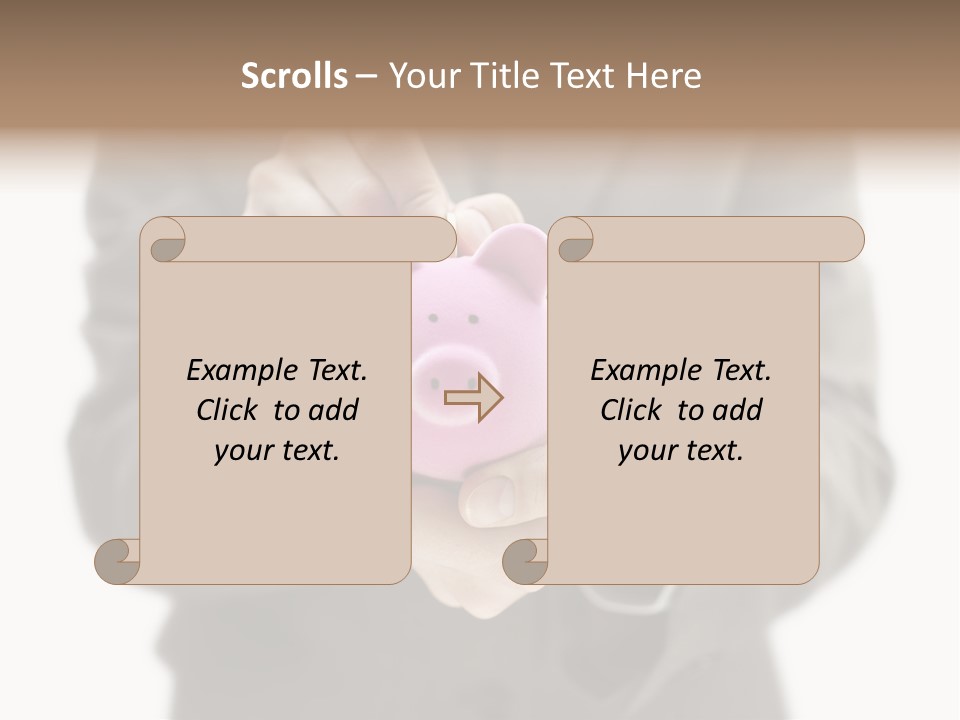 Fingers Put Coin PowerPoint Template