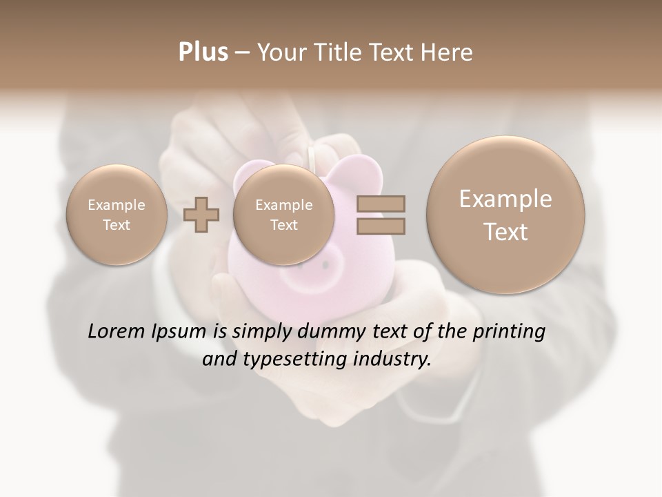 Fingers Put Coin PowerPoint Template