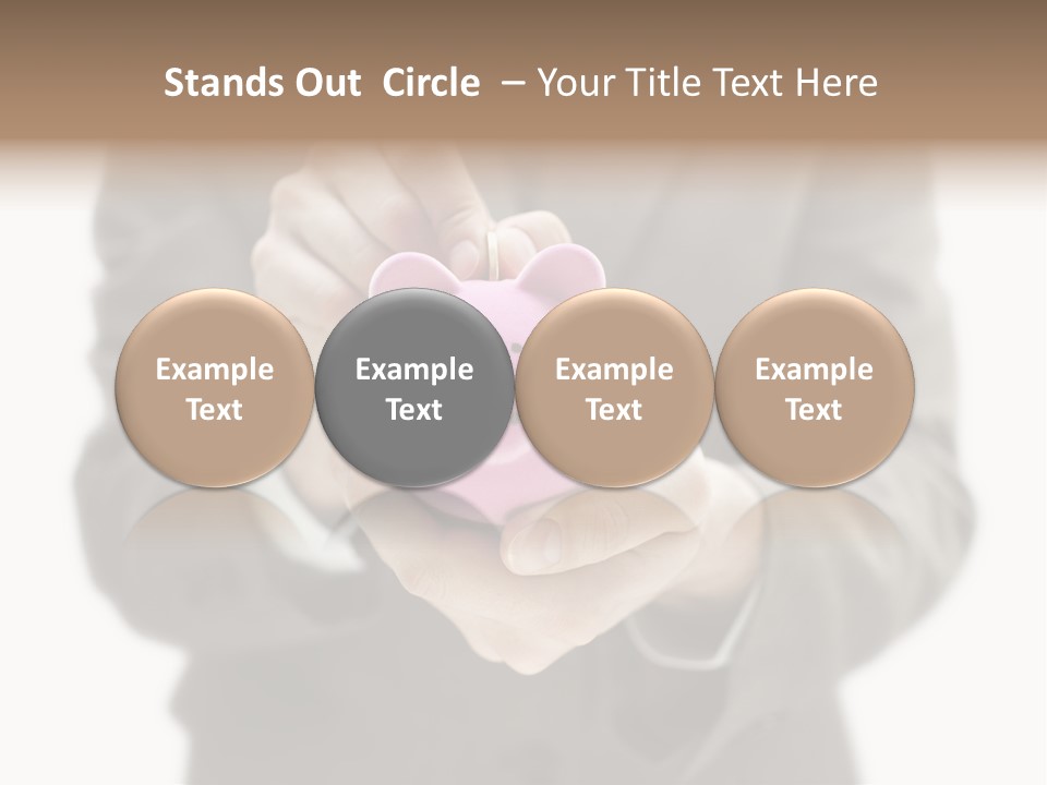 Fingers Put Coin PowerPoint Template