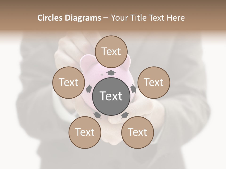 Fingers Put Coin PowerPoint Template