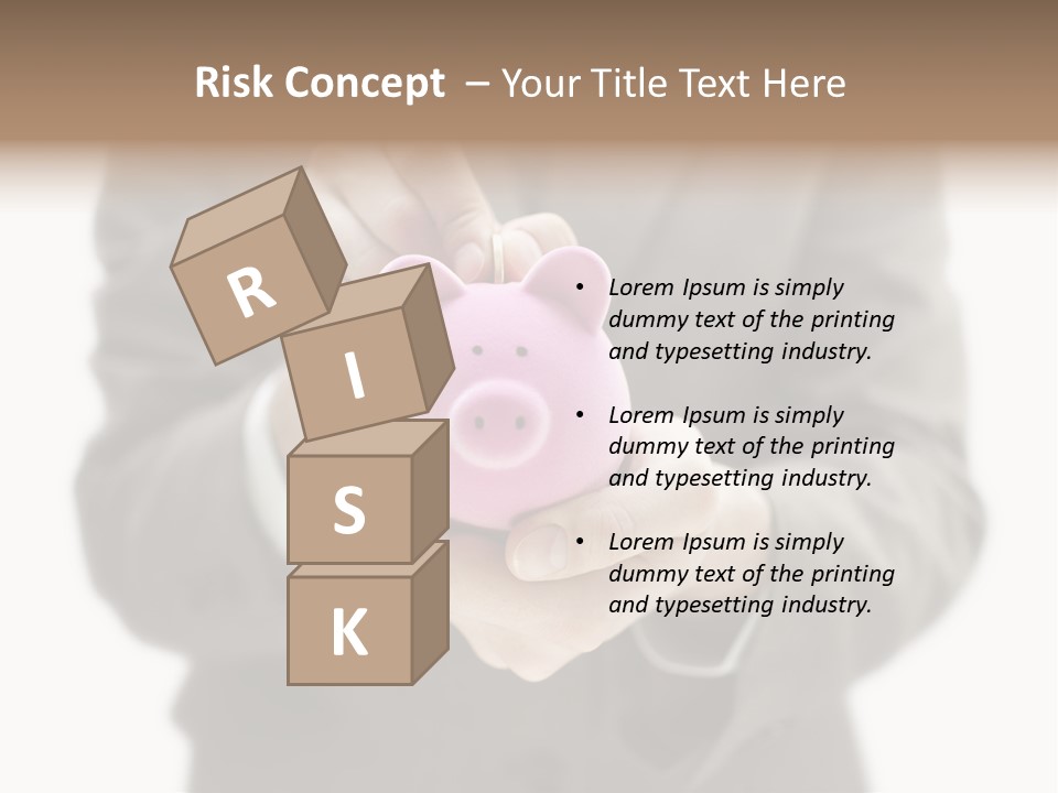 Fingers Put Coin PowerPoint Template