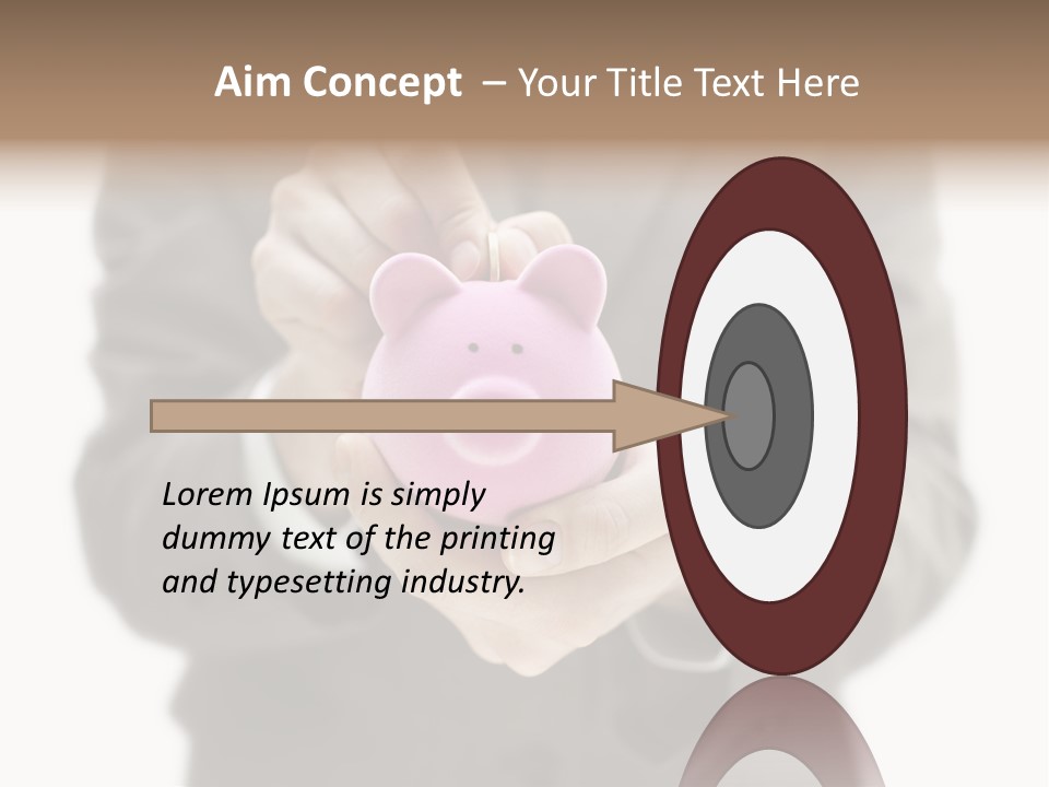 Fingers Put Coin PowerPoint Template