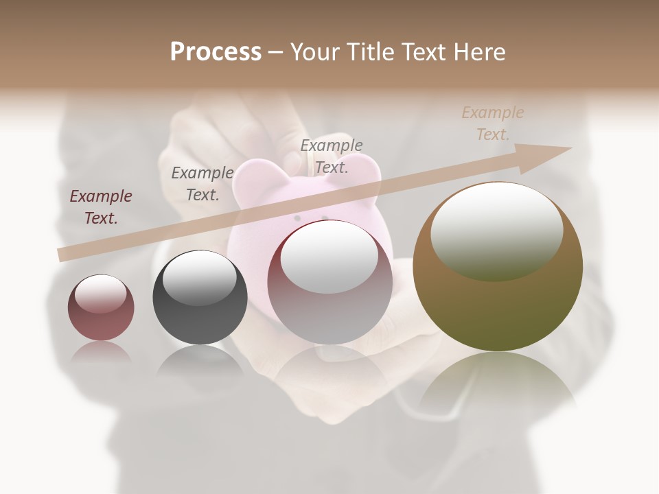 Fingers Put Coin PowerPoint Template